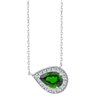 Collier serti clos pierre fine et diamant en or 18 carats