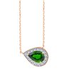 Collier serti clos pierre fine et diamant en or 18 carats