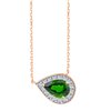 Collier serti clos pierre fine et diamant en or 18 carats