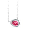 Collier toi et moi pierre fine et diamant en or 18 carats