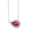 Collier toi et moi pierre fine et diamant en or 18 carats