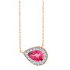 Collier toi et moi pierre fine et diamant en or 18 carats