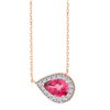 Collier toi et moi pierre fine et diamant en or 18 carats