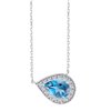 Collier toi et moi pierre fine et diamant en or 18 carats
