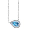Collier toi et moi pierre fine et diamant en or 18 carats