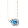 Collier toi et moi pierre fine et diamant en or 18 carats