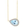 Collier serti clos pierre fine et diamant en or 18 carats