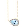 Collier serti clos pierre fine et diamant en or 18 carats