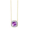 Collier serti clos pierre fine et diamant en or 18 carats