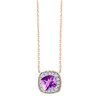 Collier serti clos pierre fine et diamant en or 18 carats