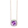 Collier serti clos pierre fine et diamant en or 18 carats