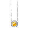 Collier serti clos pierre fine et diamant en or 18 carats