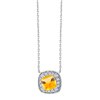 Collier serti clos pierre fine et diamant en or 18 carats