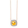 Collier serti clos pierre fine et diamant en or 18 carats