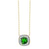 Collier serti clos pierre fine et diamant en or 18 carats
