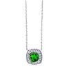 Collier serti clos pierre fine et diamant en or 18 carats