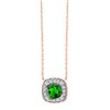 Collier serti clos pierre fine et diamant en or 18 carats