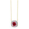 Collier pierre fine et diamant en or 18 carats