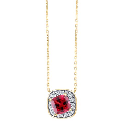 Collier pierre fine et diamant en or 18 carats