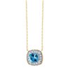 Collier pierre fine et diamant en or 18 carats