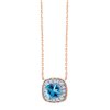 Collier pierre fine et diamant en or 18 carats