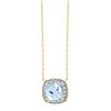 Collier serti clos pierre fine et diamant en or 18 carats