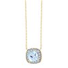 Collier serti clos pierre fine et diamant en or 18 carats