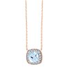 Collier serti clos pierre fine et diamant en or 18 carats