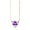 Collier trilogie pierre fine et diamant en or 18 carats