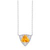 Collier trilogie pierre fine et diamant en or 18 carats