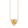 Collier trilogie pierre fine et diamant en or 18 carats