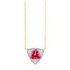 Collier trilogie pierre fine et diamant en or 18 carats