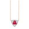 Collier trilogie pierre fine et diamant en or 18 carats
