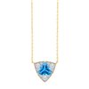Collier trilogie pierre fine et diamant en or 18 carats