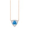 Collier trilogie pierre fine et diamant en or 18 carats