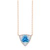 Collier trilogie pierre fine et diamant en or 18 carats