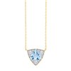 Collier trilogie pierre fine et diamant en or 18 carats