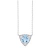 Collier trilogie pierre fine et diamant en or 18 carats