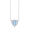 Collier trilogie pierre fine et diamant en or 18 carats