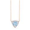 Collier trilogie pierre fine et diamant en or 18 carats
