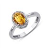 Bague pierre fine et diamant en or 18 carats