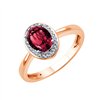 Bague serti clos pierre fine et diamant en or 18 carats