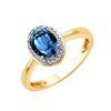 Bague pierre fine et diamant en or 18 carats