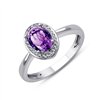 Bague pierre fine et diamant en or 18 carats