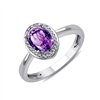 Bague pierre fine et diamant en or 18 carats
