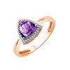 Bague pierre fine et diamant en or 18 carats