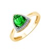 Bague pierre fine et diamant en or 18 carats
