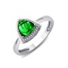 Bague pierre fine et diamant en or 18 carats