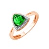 Bague pierre fine et diamant en or 18 carats