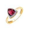 Bague pierre fine et diamant en or 18 carats